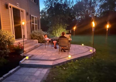 Stone paved patio in vermont